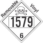 Poison Toxic Class 6.1 UN1579 Removable Vinyl DOT Placard