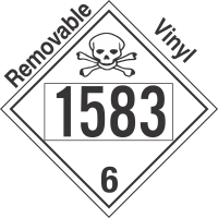 Poison Toxic Class 6.1 UN1583 Removable Vinyl DOT Placard