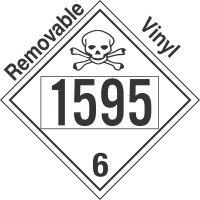 Poison Toxic Class 6.1 UN1595 Removable Vinyl DOT Placard