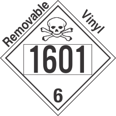 Poison Toxic Class 6.1 UN1601 Removable Vinyl DOT Placard
