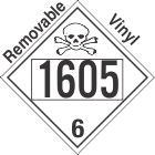Poison Toxic Class 6.1 UN1605 Removable Vinyl DOT Placard