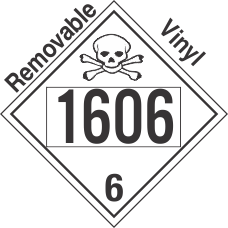 Poison Toxic Class 6.1 UN1606 Removable Vinyl DOT Placard