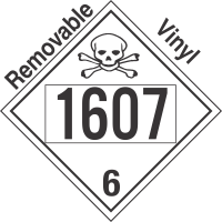 Poison Toxic Class 6.1 UN1607 Removable Vinyl DOT Placard