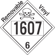Poison Toxic Class 6.1 UN1607 Removable Vinyl DOT Placard