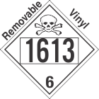 Poison Toxic Class 6.1 UN1613 Removable Vinyl DOT Placard