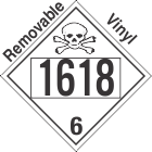 Poison Toxic Class 6.1 UN1618 Removable Vinyl DOT Placard