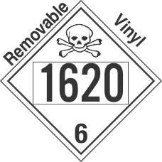 Poison Toxic Class 6.1 UN1620 Removable Vinyl DOT Placard