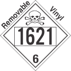 Poison Toxic Class 6.1 UN1621 Removable Vinyl DOT Placard