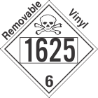 Poison Toxic Class 6.1 UN1625 Removable Vinyl DOT Placard