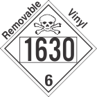 Poison Toxic Class 6.1 UN1630 Removable Vinyl DOT Placard