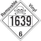 Poison Toxic Class 6.1 UN1639 Removable Vinyl DOT Placard