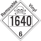 Poison Toxic Class 6.1 UN1640 Removable Vinyl DOT Placard