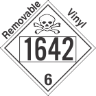 Poison Toxic Class 6.1 UN1642 Removable Vinyl DOT Placard