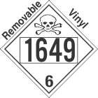 Poison Toxic Class 6.1 UN1649 Removable Vinyl DOT Placard
