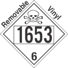 Poison Toxic Class 6.1 UN1653 Removable Vinyl DOT Placard