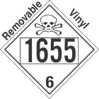 Poison Toxic Class 6.1 UN1655 Removable Vinyl DOT Placard
