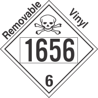 Poison Toxic Class 6.1 UN1656 Removable Vinyl DOT Placard