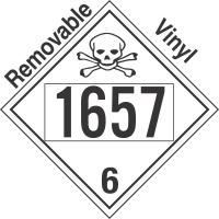 Poison Toxic Class 6.1 UN1657 Removable Vinyl DOT Placard