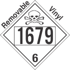 Poison Toxic Class 6.1 UN1679 Removable Vinyl DOT Placard