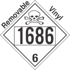 Poison Toxic Class 6.1 UN1686 Removable Vinyl DOT Placard