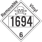 Poison Toxic Class 6.1 UN1694 Removable Vinyl DOT Placard
