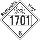 Poison Toxic Class 6.1 UN1701 Removable Vinyl DOT Placard