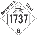 Poison Toxic Class 6.1 UN1737 Removable Vinyl DOT Placard