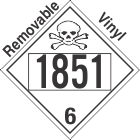 Poison Toxic Class 6.1 UN1851 Removable Vinyl DOT Placard