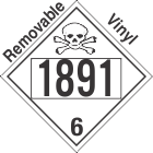 Poison Toxic Class 6.1 UN1891 Removable Vinyl DOT Placard