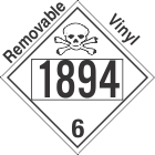 Poison Toxic Class 6.1 UN1894 Removable Vinyl DOT Placard