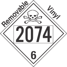 Poison Toxic Class 6.1 UN2074 Removable Vinyl DOT Placard