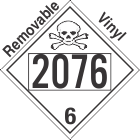 Poison Toxic Class 6.1 UN2076 Removable Vinyl DOT Placard