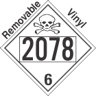 Poison Toxic Class 6.1 UN2078 Removable Vinyl DOT Placard