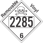 Poison Toxic Class 6.1 UN2285 Removable Vinyl DOT Placard