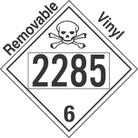 Poison Toxic Class 6.1 UN2285 Removable Vinyl DOT Placard