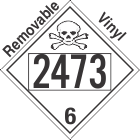 Poison Toxic Class 6.1 UN2473 Removable Vinyl DOT Placard