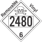 Poison Toxic Class 6.1 UN2480 Removable Vinyl DOT Placard