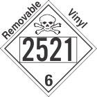 Poison Toxic Class 6.1 UN2521 Removable Vinyl DOT Placard