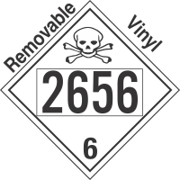 Poison Toxic Class 6.1 UN2656 Removable Vinyl DOT Placard