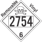 Poison Toxic Class 6.1 UN2754 Removable Vinyl DOT Placard