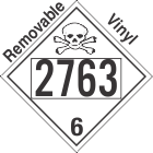 Poison Toxic Class 6.1 UN2763 Removable Vinyl DOT Placard