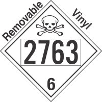 Poison Toxic Class 6.1 UN2763 Removable Vinyl DOT Placard