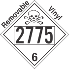 Poison Toxic Class 6.1 UN2775 Removable Vinyl DOT Placard