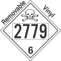 Poison Toxic Class 6.1 UN2779 Removable Vinyl DOT Placard