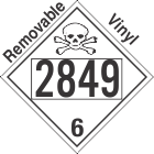 Poison Toxic Class 6.1 UN2849 Removable Vinyl DOT Placard