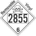 Poison Toxic Class 6.1 UN2855 Removable Vinyl DOT Placard