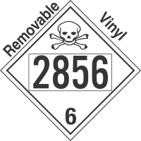 Poison Toxic Class 6.1 UN2856 Removable Vinyl DOT Placard