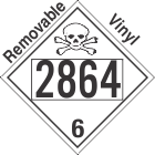 Poison Toxic Class 6.1 UN2864 Removable Vinyl DOT Placard