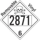 Poison Toxic Class 6.1 UN2871 Removable Vinyl DOT Placard