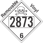 Poison Toxic Class 6.1 UN2873 Removable Vinyl DOT Placard